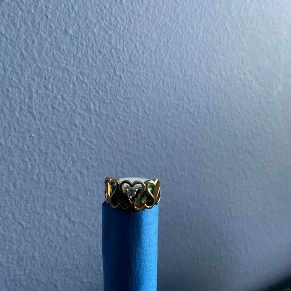 Heart Ring with a Diamond - Picture 6 of 12